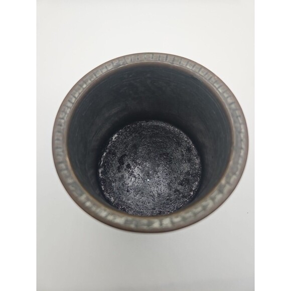 Antique Brass Holy Water Panchpatra Pot Original Old Hand Crafted Engraved - Picture 3 of 7